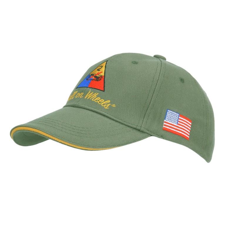 2nd Armored Tank Division Cap / Groen / Hell on Wheels-3024-a